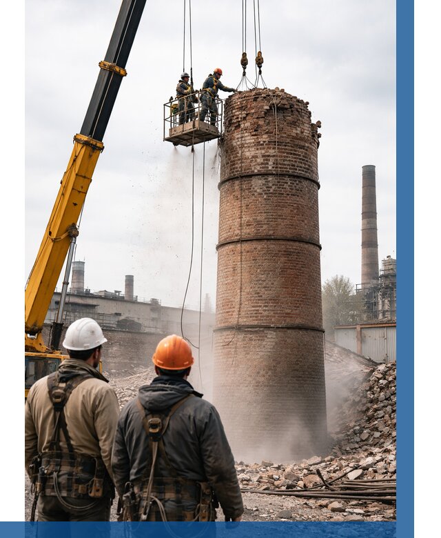 Демонтаж дымовой трубы в Комсомольске-на-Амуре от 91836 р. | ВЫСОТНИК-Кмс, смета