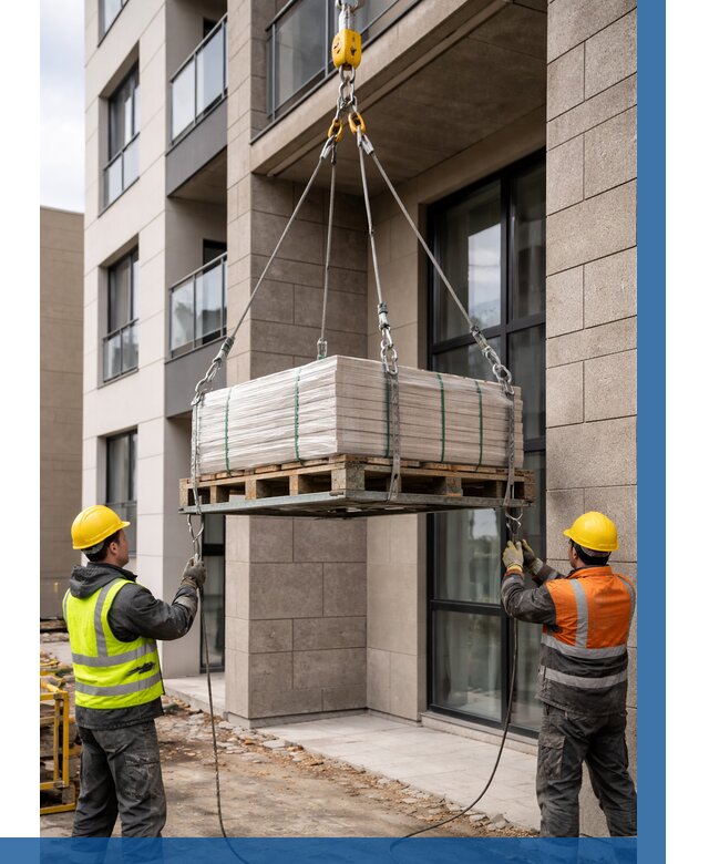 Подъем керамогранита на этаж в Комсомольске-на-Амуре от 3571 р. | ВЫСОТНИК-Кмс