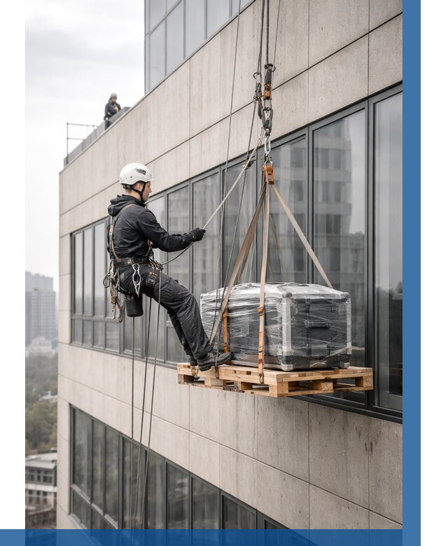 Спуск груза по фасаду в Комсомольске-на-Амуре от 3571 р. | ВЫСОТНИК-Кмс