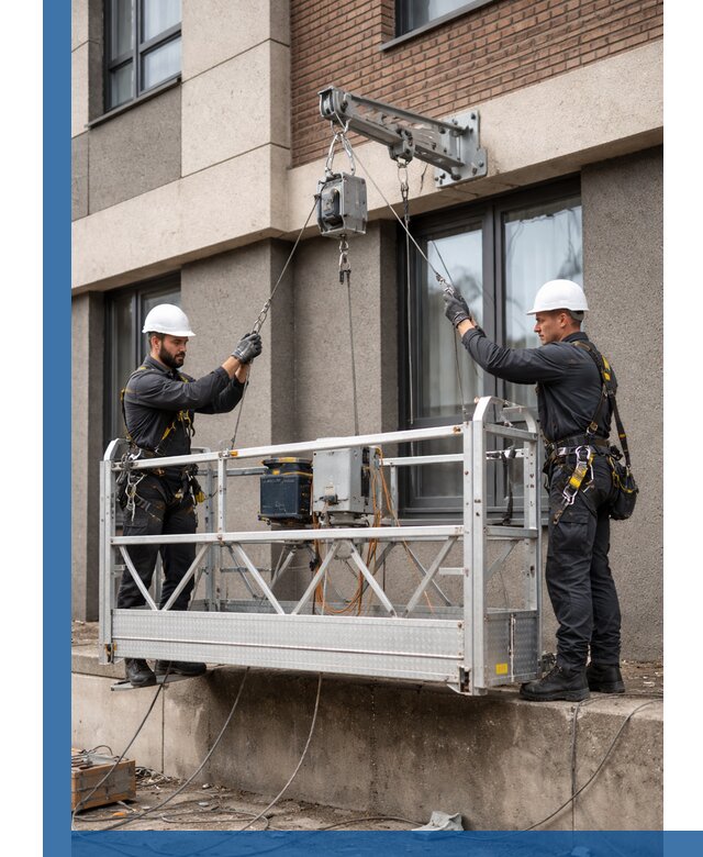 Монтаж и подъем фасадной люльки в Комсомольске-на-Амуре с гарантией безопасности