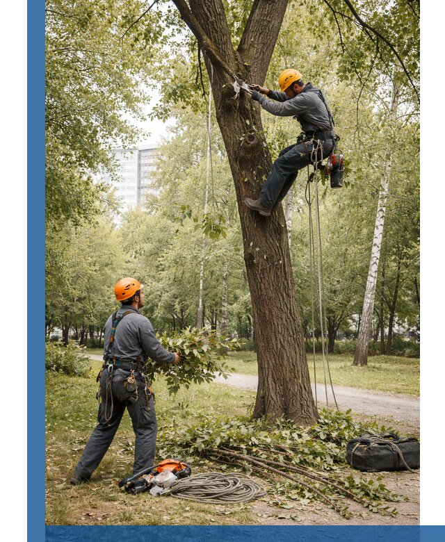 Санитарная обрезка деревьев в Комсомольске-на-Амуре, профессионально и безопасно