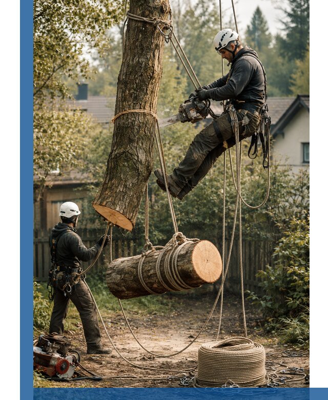 Валка деревьев частями в Комсомольске-на-Амуре, безопасно и аккуратно