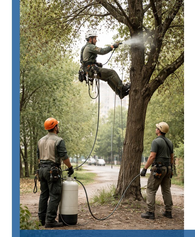 Обработка деревьев от вредителей в Комсомольске-на-Амуре профессиональная защита