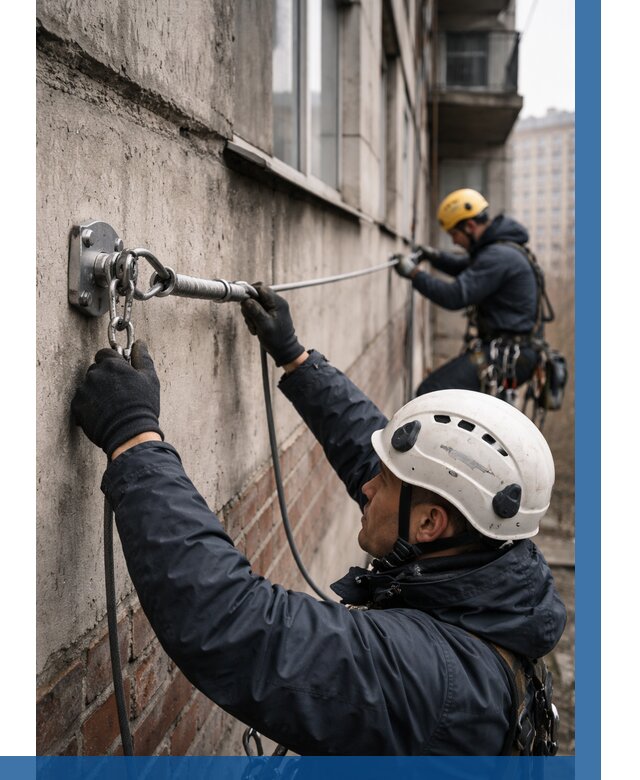 Монтаж анкерных линий в Комсомольске-на-Амуре от 3061 р. | ВЫСОТНИК-Кмс