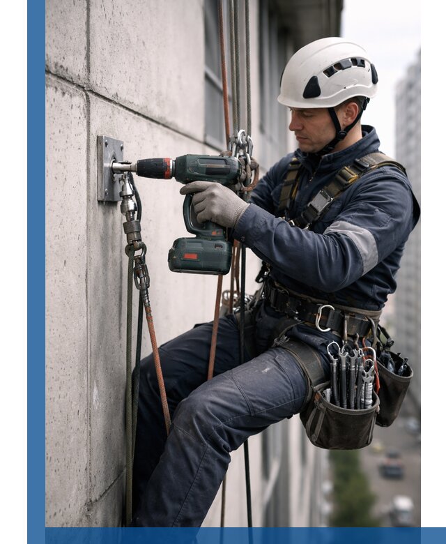 Установка анкерных точек для высотных работ в Комсомольске-на-Амуре