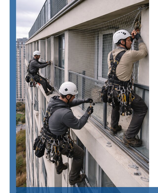 Профессиональный монтаж защитной сетки от птиц в Комсомольске-на-Амуре